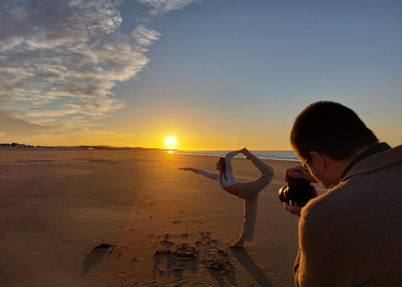 Calais, France - Beach Yoga